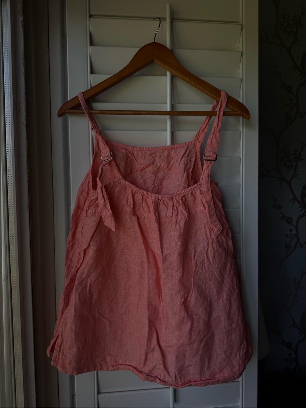 Athleta Coral Pink Linen-Blend Adjustable Strap Camisole